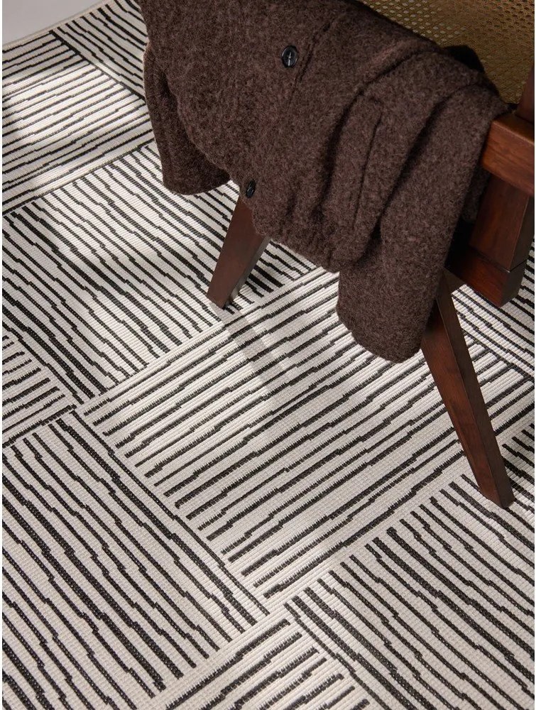 Czarno-kremowy dywan odpowiedni na zewnątrz 120x170 cm Haringey Nightingale – Ted Baker