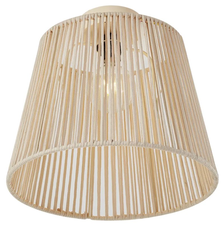 Zewnetrzna Zewnętrzna lampa sufitowa z beżowym sznurem IP54 - JaylaJapandi Oswietlenie zewnetrzne