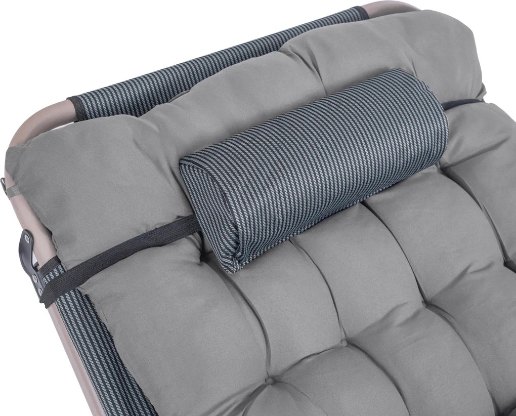 Leżak Ogrodowy SATURN 190x73 cm Szary