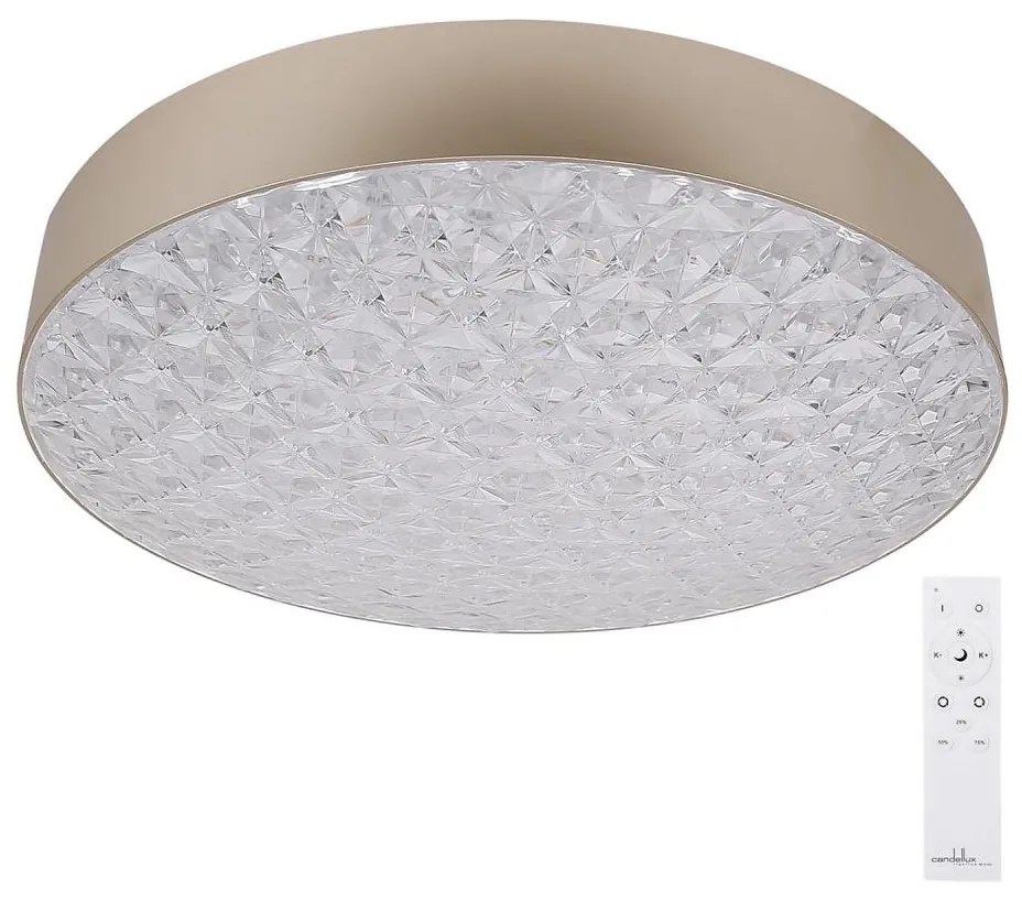 LED Ściemnialny plafon LUXON LED/60W/230V 2800-6500K beżowy + pilot