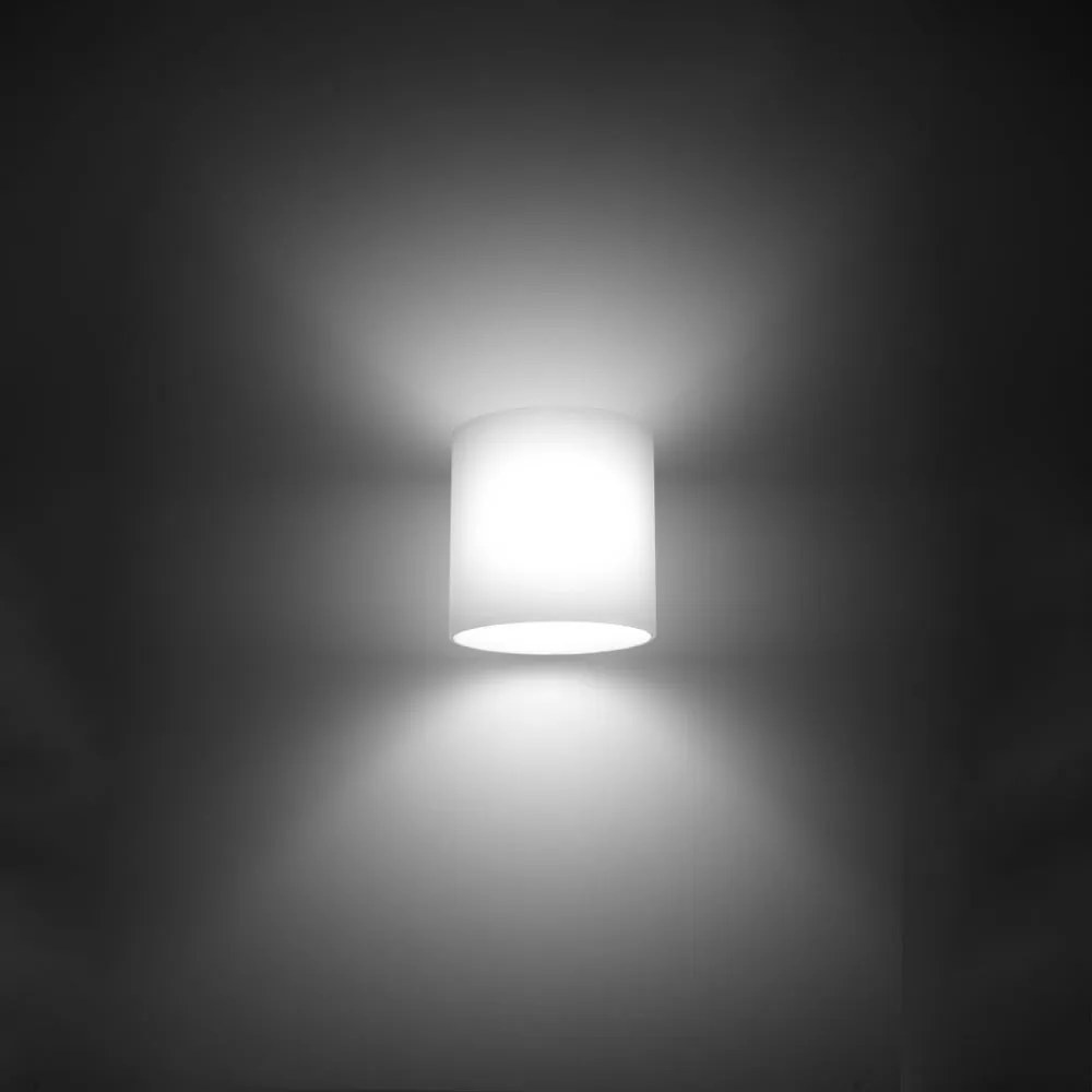 Biały kinkiet ø 10 cm Gino – Sollux