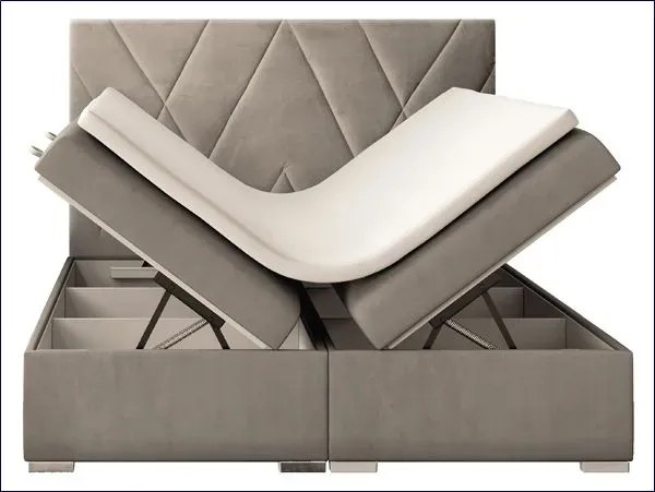 Łóżko małżeńskie boxspring Halaris 160x200 - 32 kolory