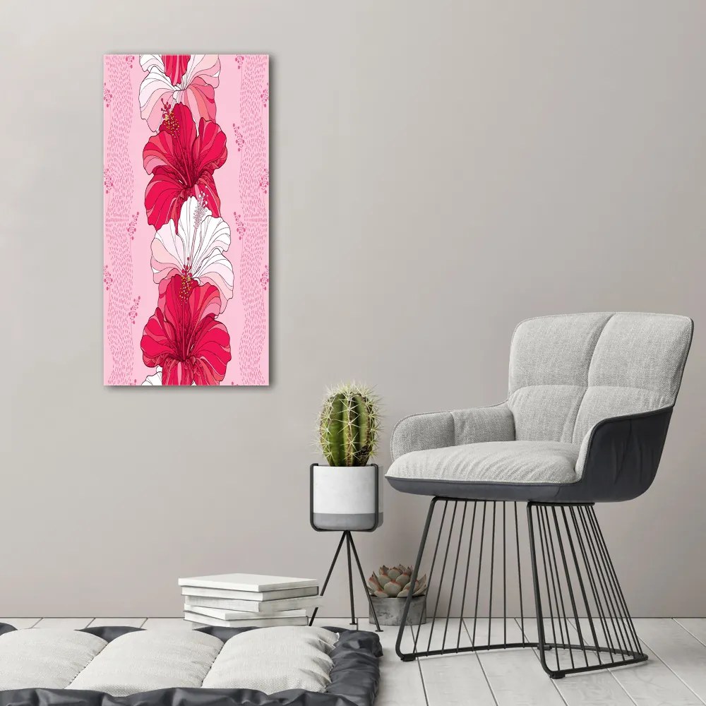 Foto-obraz szkło hartowane pionowy Hibiskus
