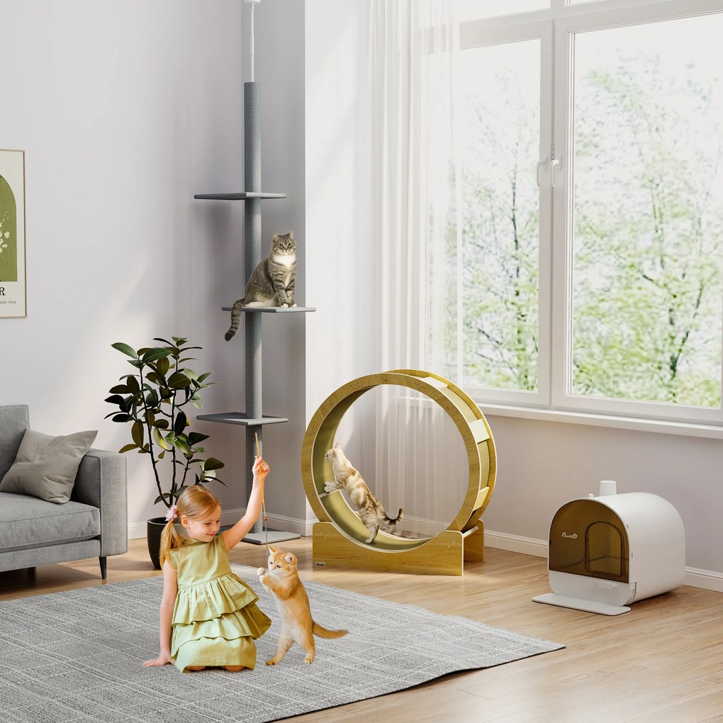 PawHut Kuweta dla kota z filtrem i matą podłogową Zapewnia czystość i świeżość Czarno-biały | Aosom PL