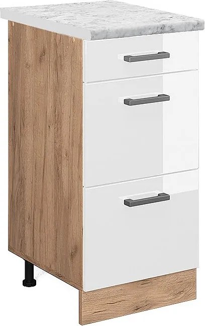Szafka dolna do kuchni biały wysoki połysk 40x60x81.6 r-line