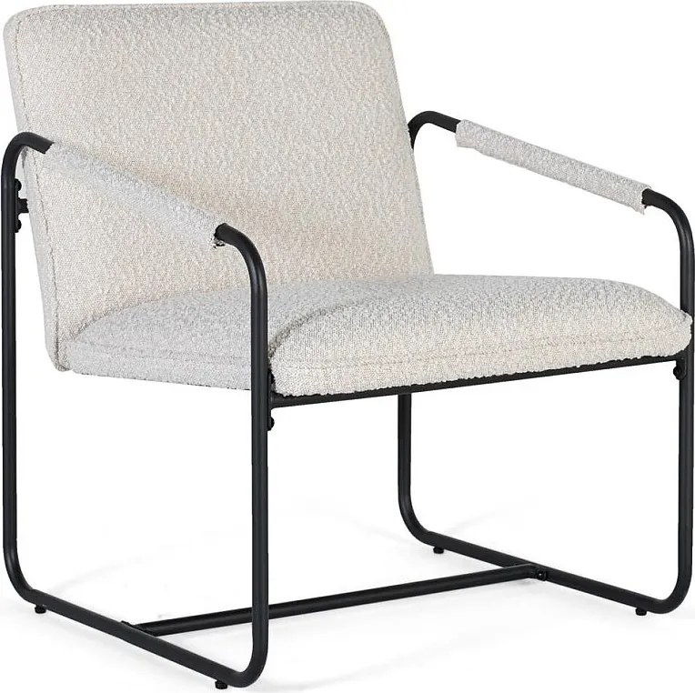 Zestaw dwóch fauteuilów pokrytych tkaninami w kolorze beżowym i matowym