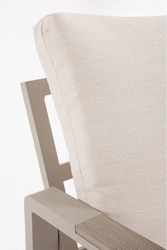 Beżowy aluminiowy zestaw mebli ogrodowych dla 5 osób Elna – Bizzotto