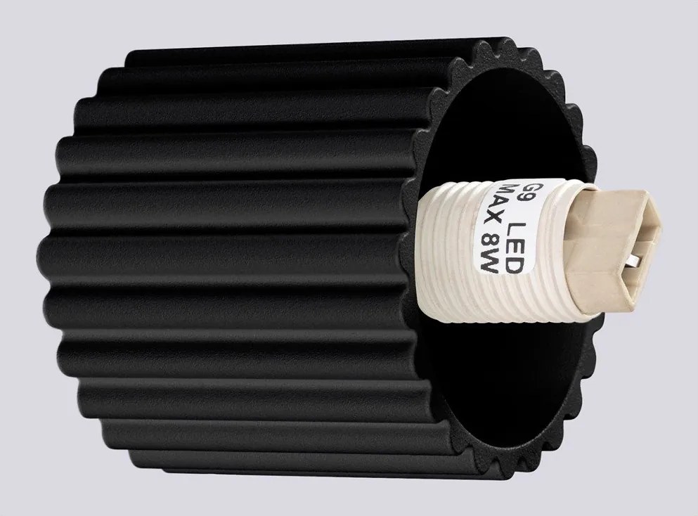 Czarny kinkiet ø 12 cm Orbital – Sollux