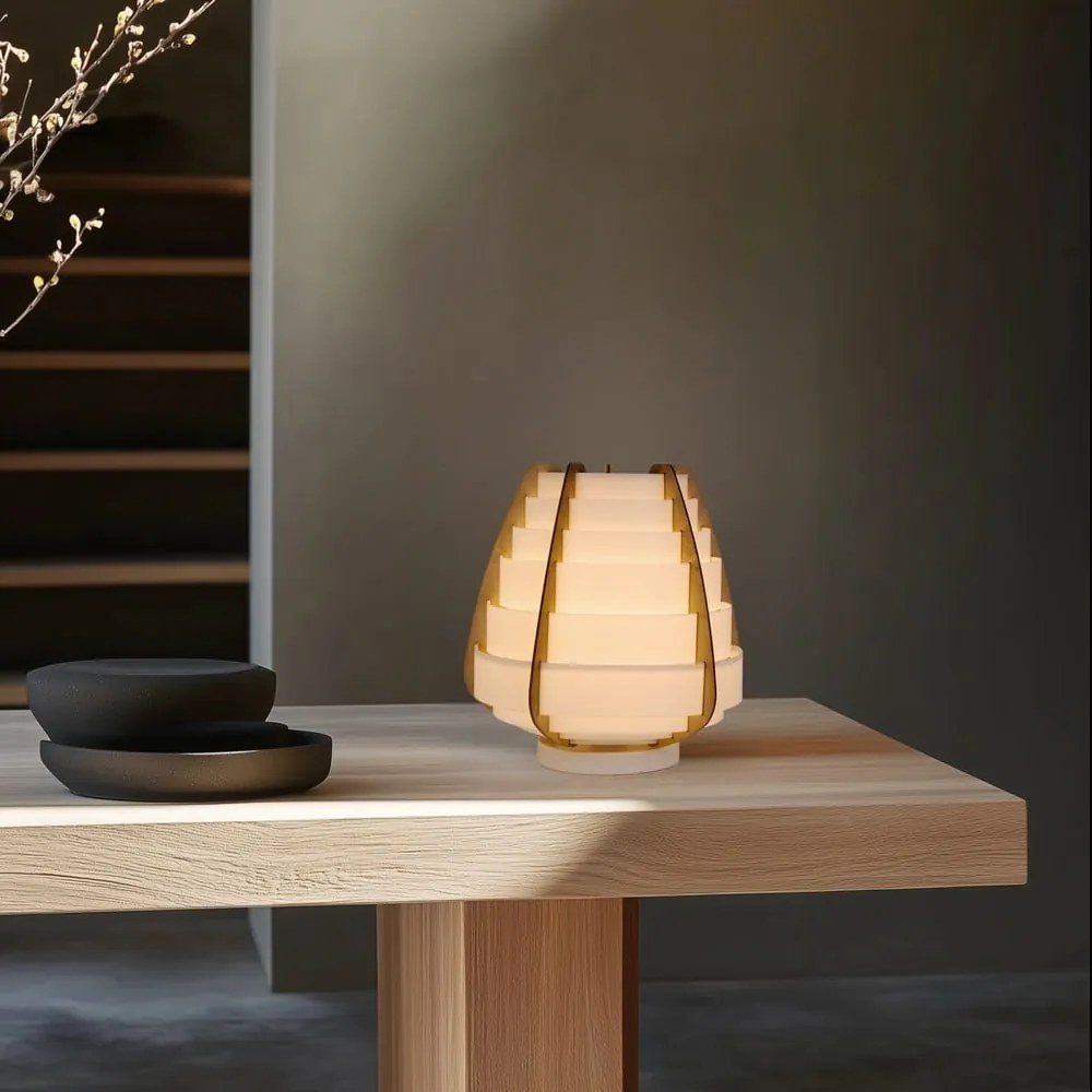 Biała lampa stołowa (wysokość 27 cm) Nagoja – Candellux Lighting