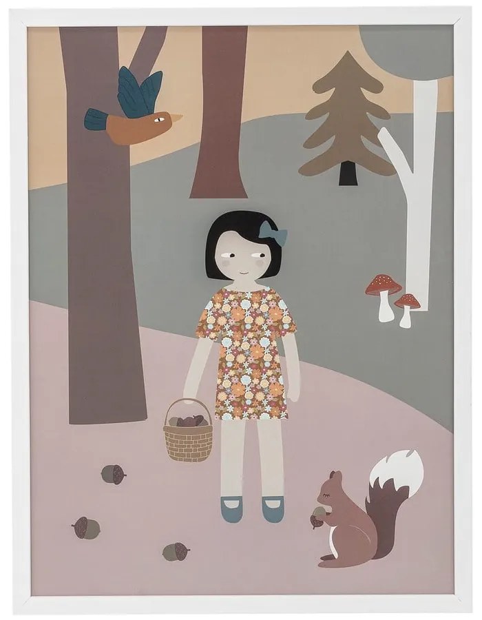 Plakat ścienny w białej ramie Bloomingville Mini Gytta Frame, 32x42 cm