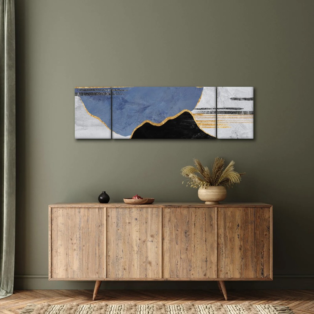 Obraz - Teksturowane kształty (170x50 cm)