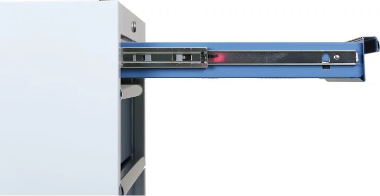 Wózek warsztatowy mobilny na narzędzia G2, 5 szuflad, 645 x 460 x 860 mm, niebieski