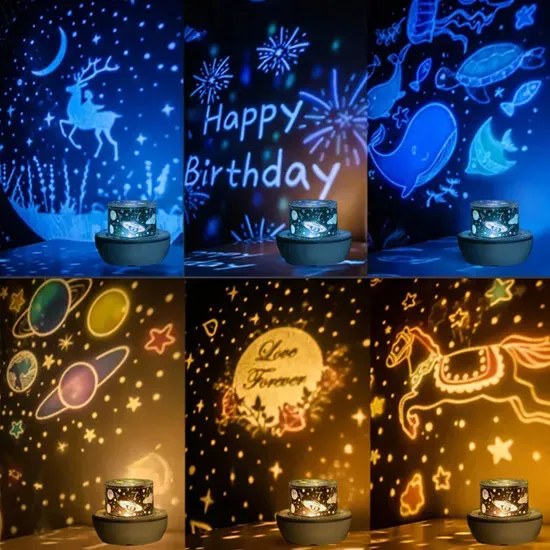 Dziewczęca lampka nocna z projektorem E0-E12