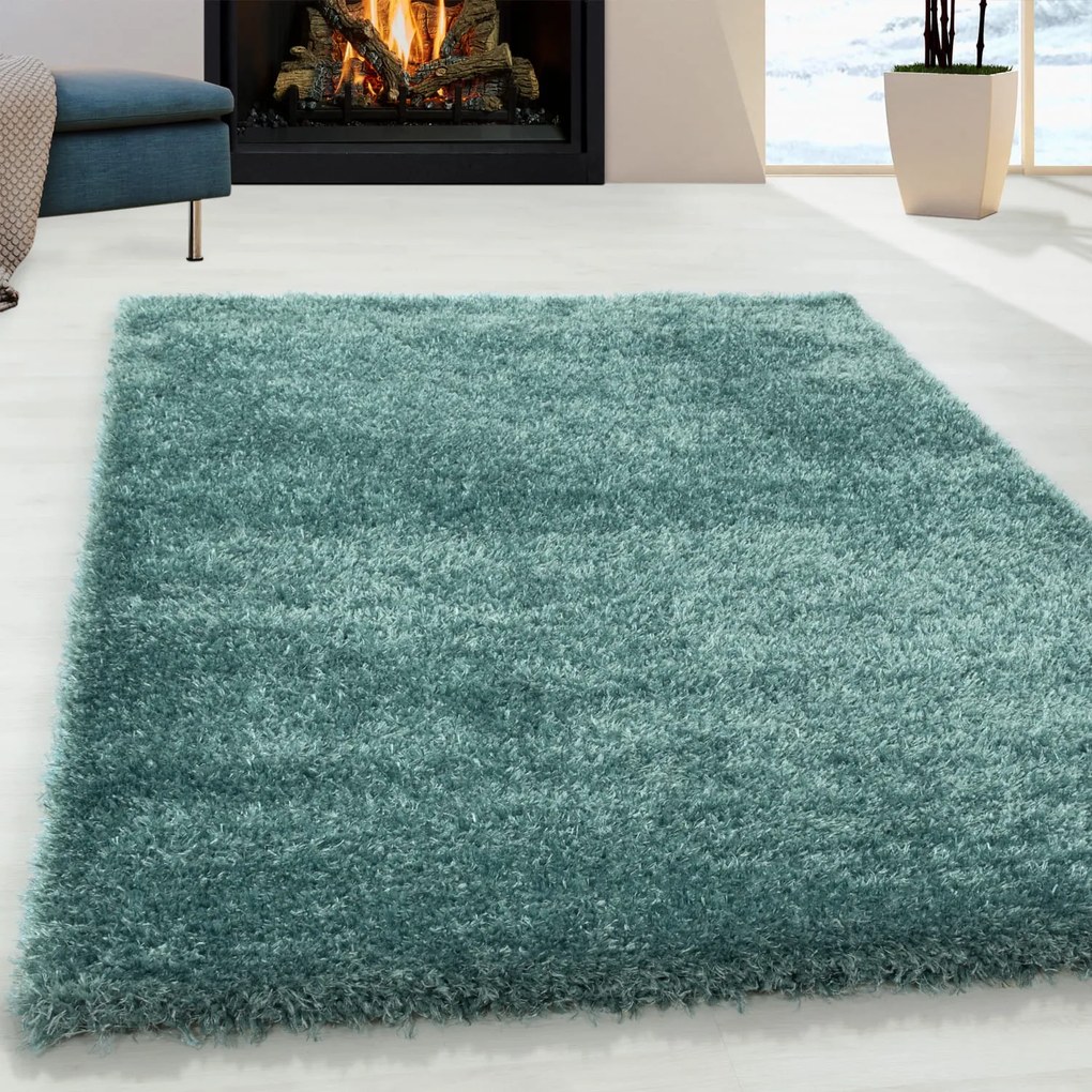 Dywan shaggy Brilliant morski pastelowy  280 cm x 370 cm
