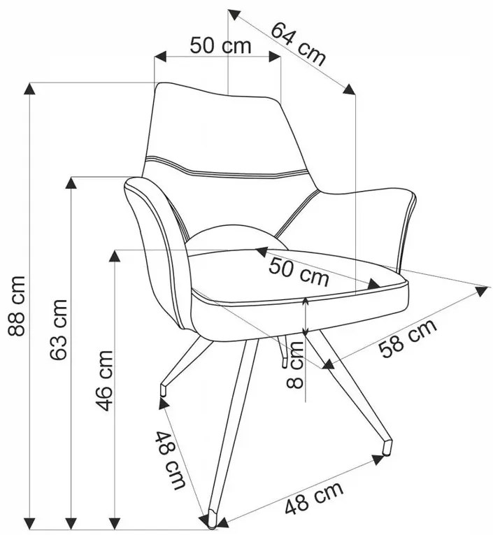 Oliwkowe kubełkowe krzesło obrotowe N0-B81