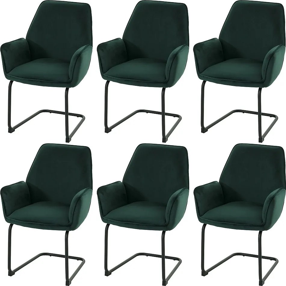 Krzesło wspornikowe MCW-G67 (zestaw 6 sztuk),  Zielony