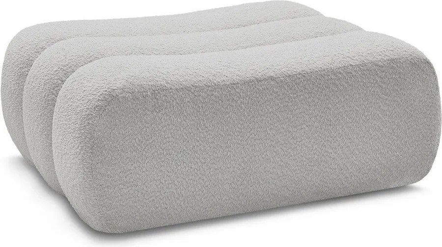 Jasnoszary podnóżek z materiału bouclé Azra – Bobochic Paris