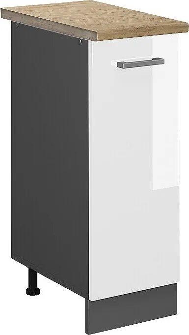 Szafka apteczna biały wysoki połysk 30x60x81.6 r-line