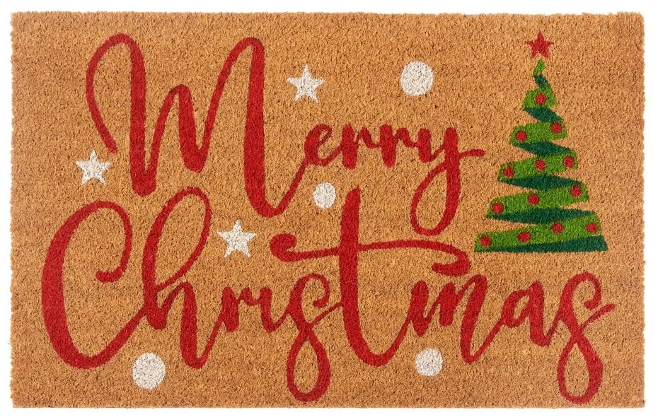 Wycieraczka z włókna kokosowego ze świątecznym motywem 40x70 cm Merry Christmas – Hanse Home
