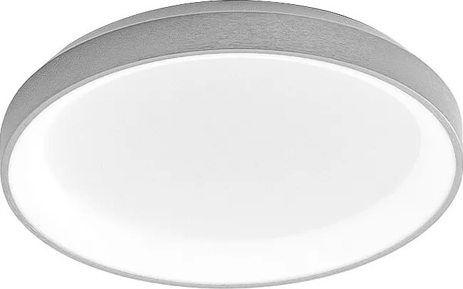 Krizia – nowoczesna lampa sufitowa LED 30W ściemnialna, światło naturalne 4000K, 2700 lm, opalowy dyfuzor, białe aluminium, Ø25 cm, IP20