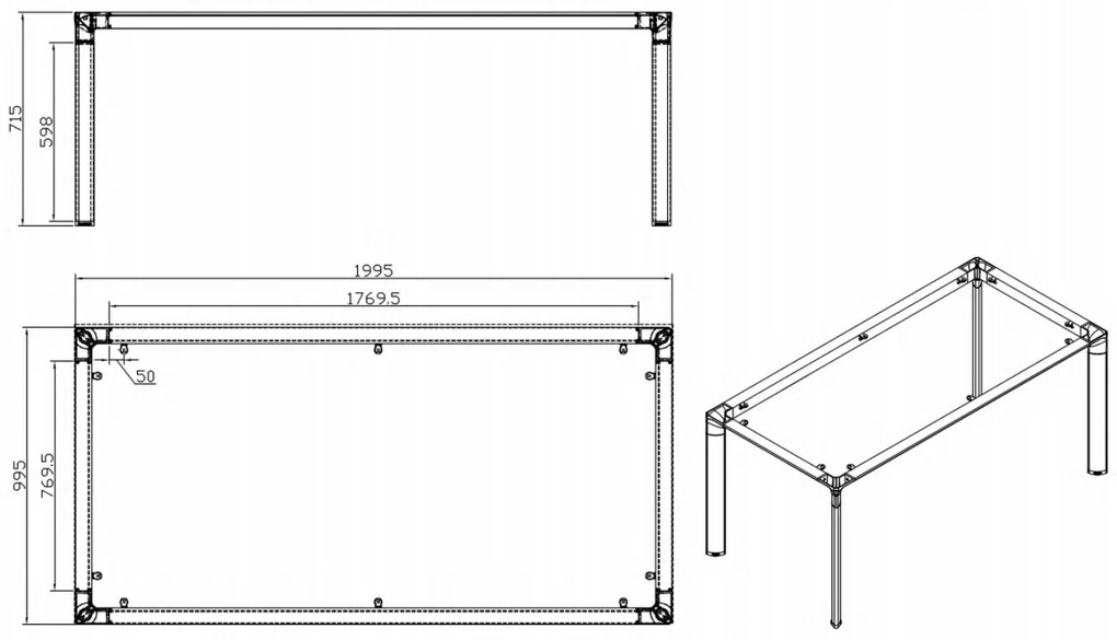 Stół konferencyjny PRIMO INVITATION, 200x100 cm, dąb naturalny + 2x port blatowy TYP I, srebrny