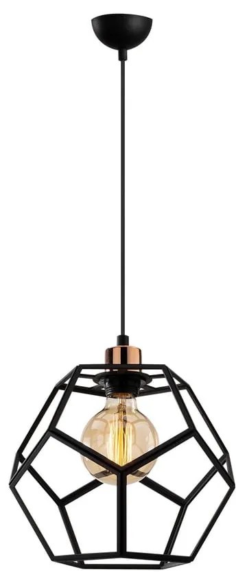 Lampa wisząca w czarno-brązowym kolorze z metalowym kloszem ø 26 cm Degirmen – Opviq lights