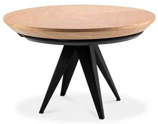 Stół rozkładany z czarnymi metalowymi nogami Windsor &amp; Co Sofas Magnus, ø 120 cm
