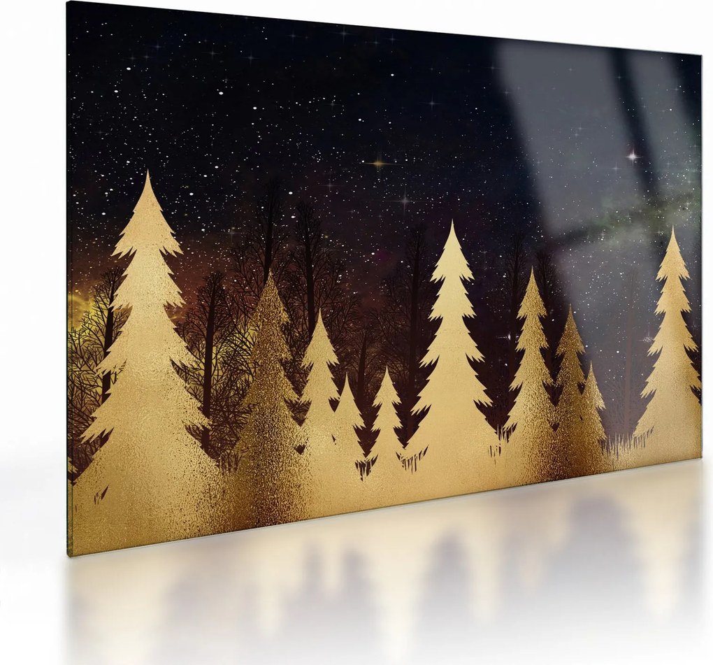 Obraz na szkle - Złota noc (70x50 cm)