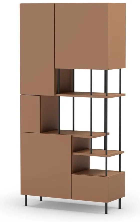 Ceglasty regał 84x175 cm Perla – Marckeric