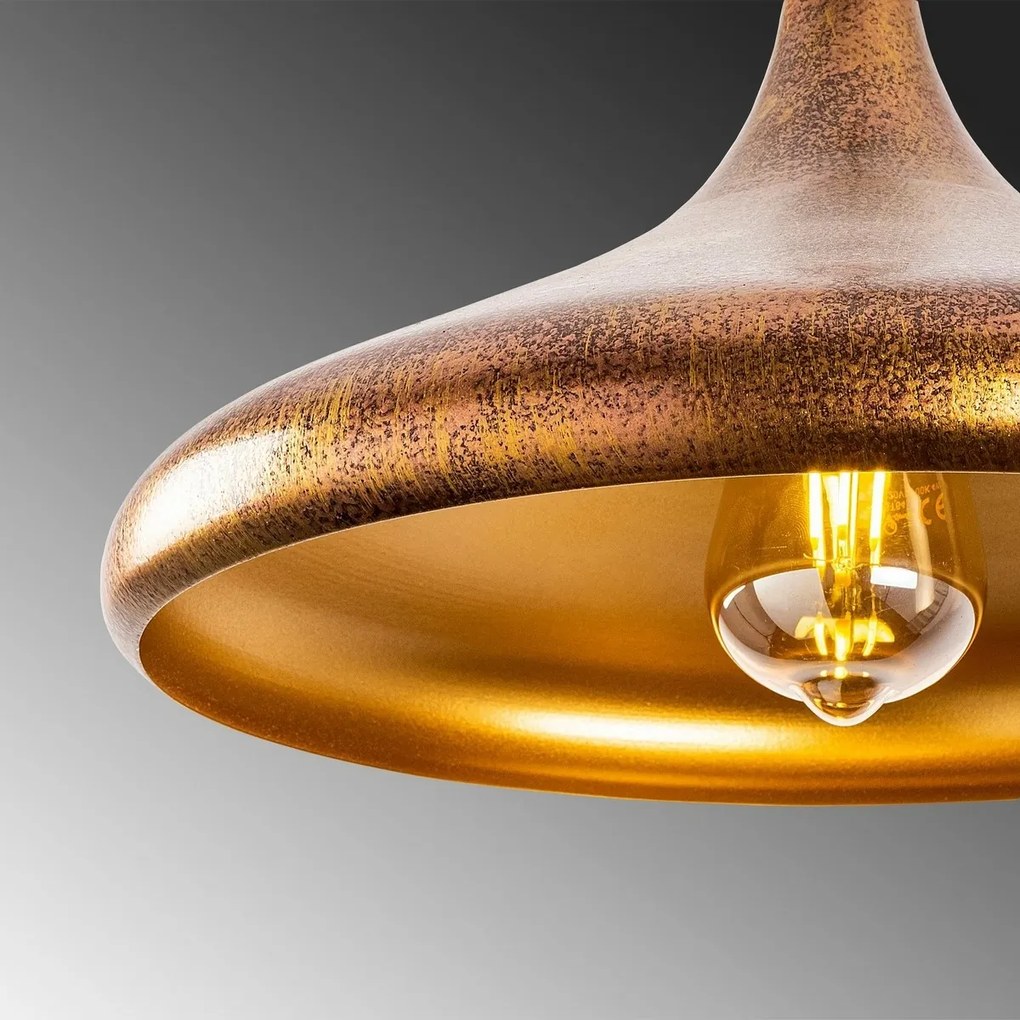 Lampa wisząca Barek - 11545, miedziana
