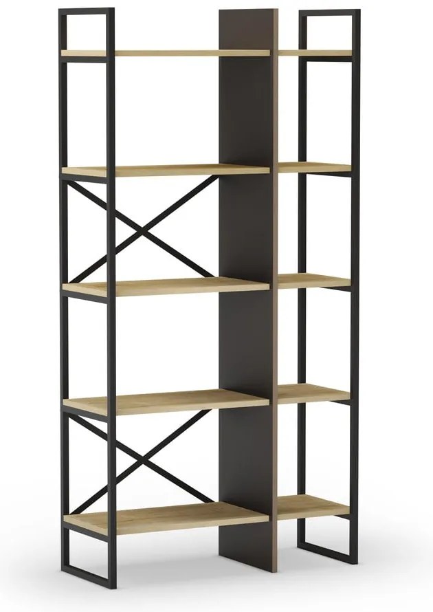 Regał w dekorze dębu 87,5x175 cm Ara – Marckeric