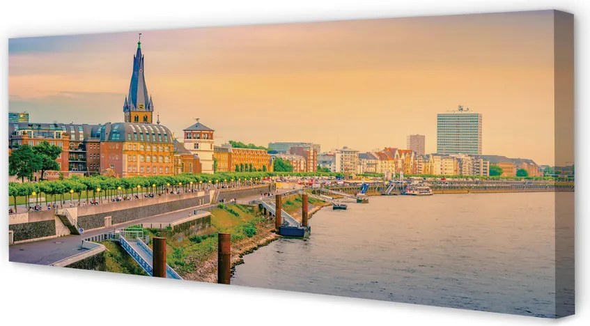 Obraz drukowany na płótnie Poranek nad Niemiecką Rzeką