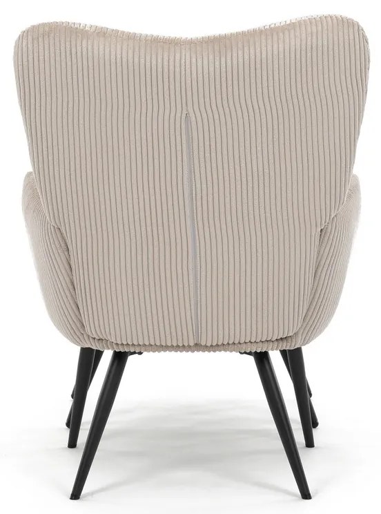 Fotel relaksacyjny z podnóżkiem L7285 CRM6,kremowy