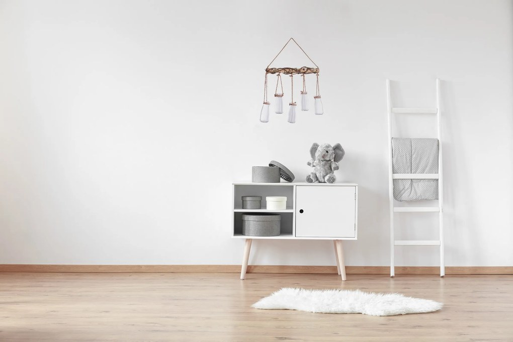 Zawieszka wielofunkcyjna ze szklanymi lampionami, dekorcja ścienna w stylu etno