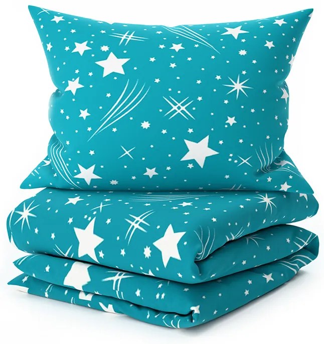 PrzytulneMieszkanie.pl PrzytulneMieszkanie.pl Pościel z mikrofibry NIGHT SKY turkusowe Rozmiar pościeli: 70 x 90 cm | 140 x 200 cm