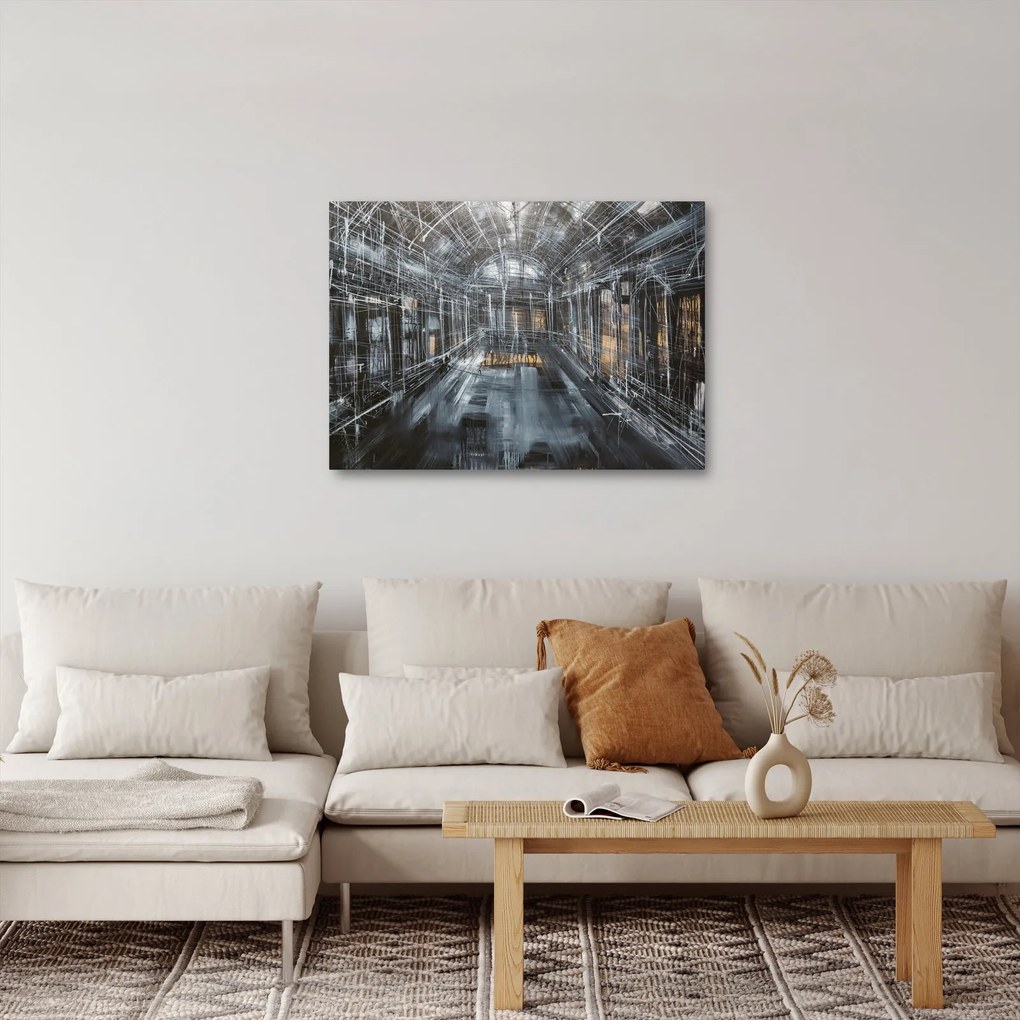 Obraz wnętrza starego budynku (70x50 cm)