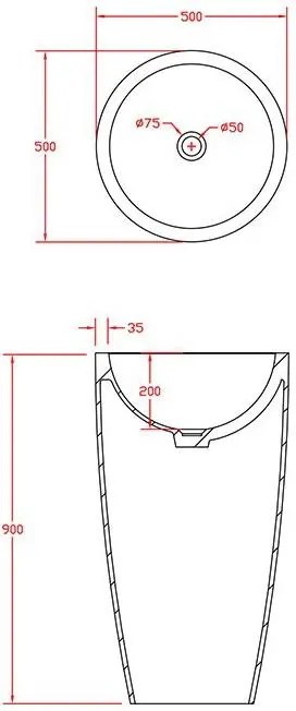 Umywalka stojąca TWZ16