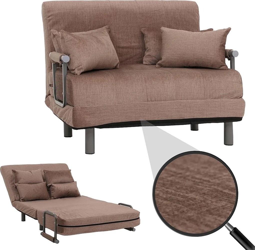 Fotel z funkcją spania MCW-K29,  brązowy