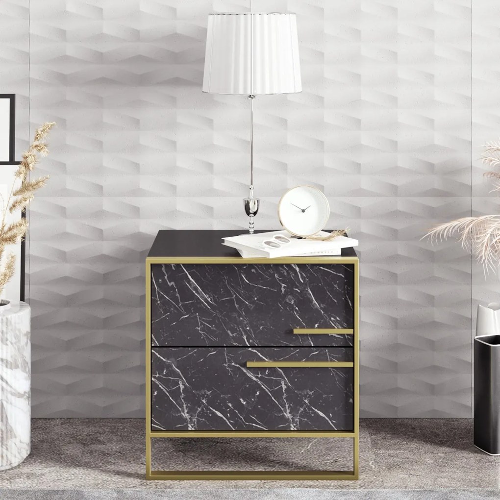 Stolik nocny Polka Black