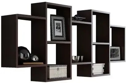 Ścienna półka modułowa wenge -Fremont, 3X