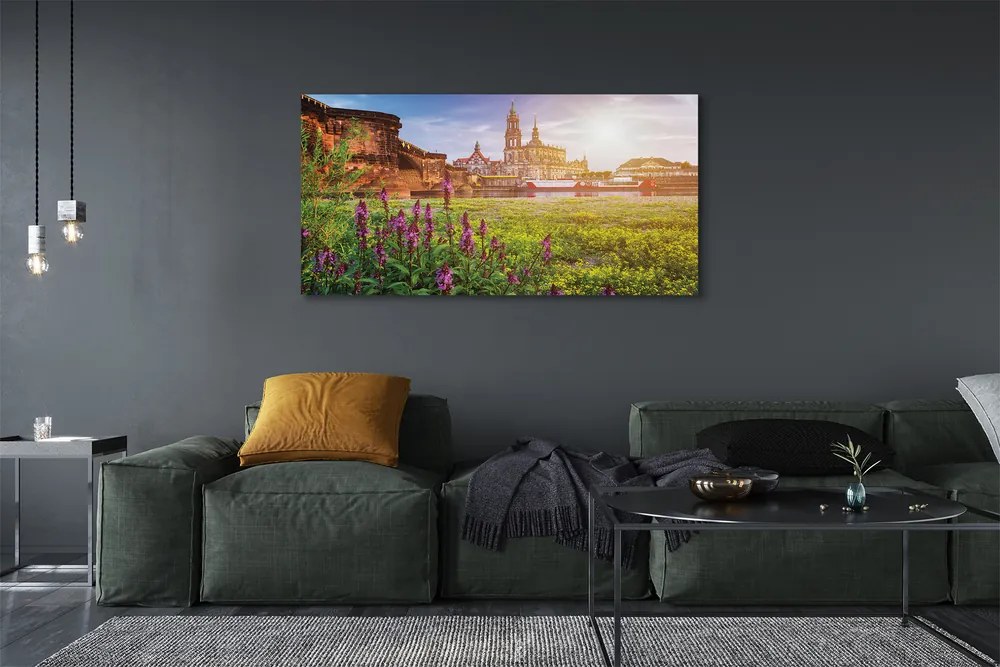 Fotoobraz na płótnie Wschód Słońca nad Niemiecką Rzeką