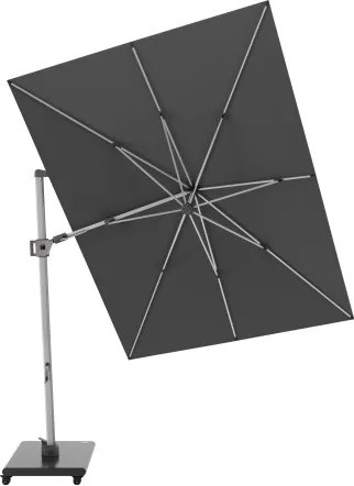 HYPERION 330 x 240 PRESTIGE - luksusowy huśtawkowy parasol ogrodowy z bocznym drążkiem : Kolor parasola - Ciemnoszary