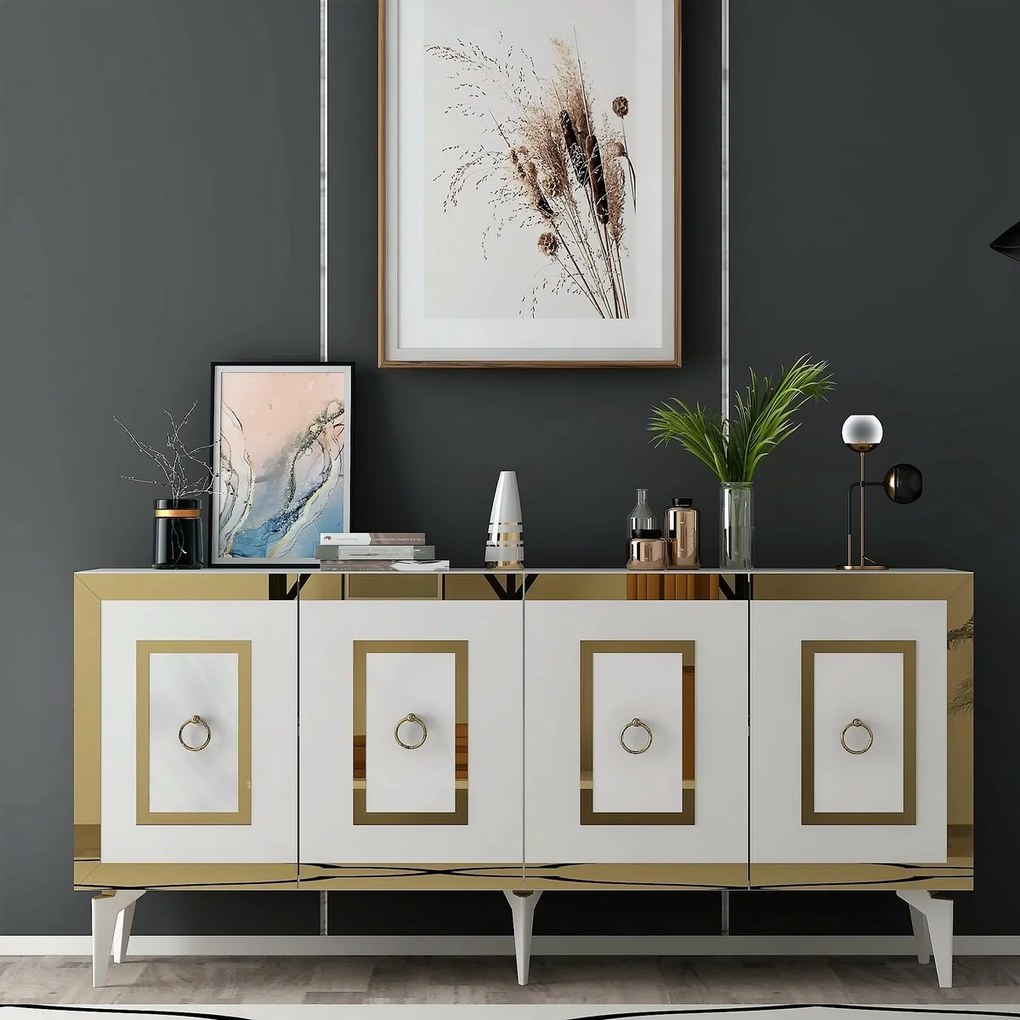 Szafka Karya White and Gold