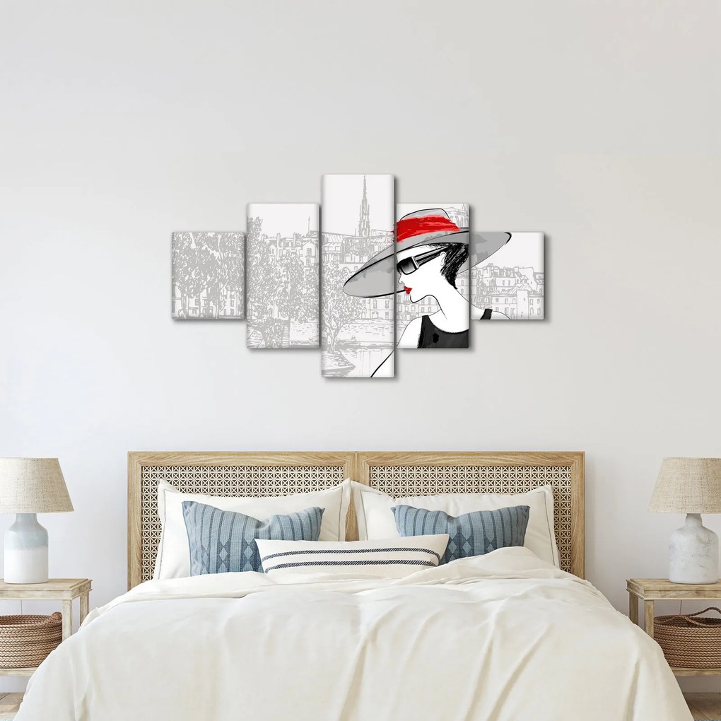 Obraz - Dama w mieście (125x70 cm)