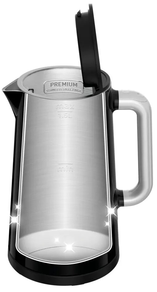 Czarny czajnik elektryczny 1,7 l KO851830 – Tefal