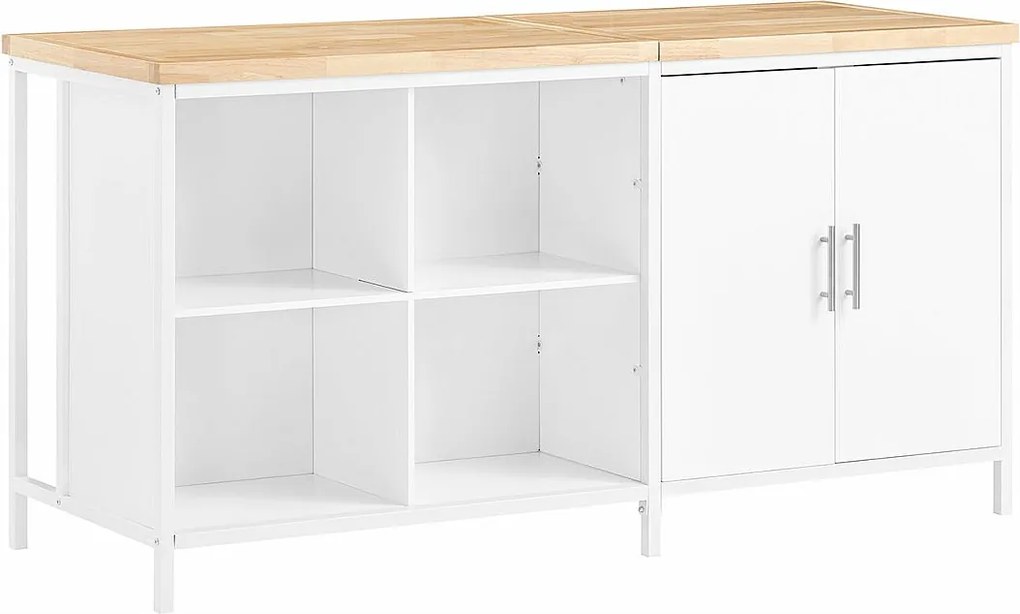 SoBuy Wyspa kuchenna, Szafka kuchenna na kółkach KNL09-WN