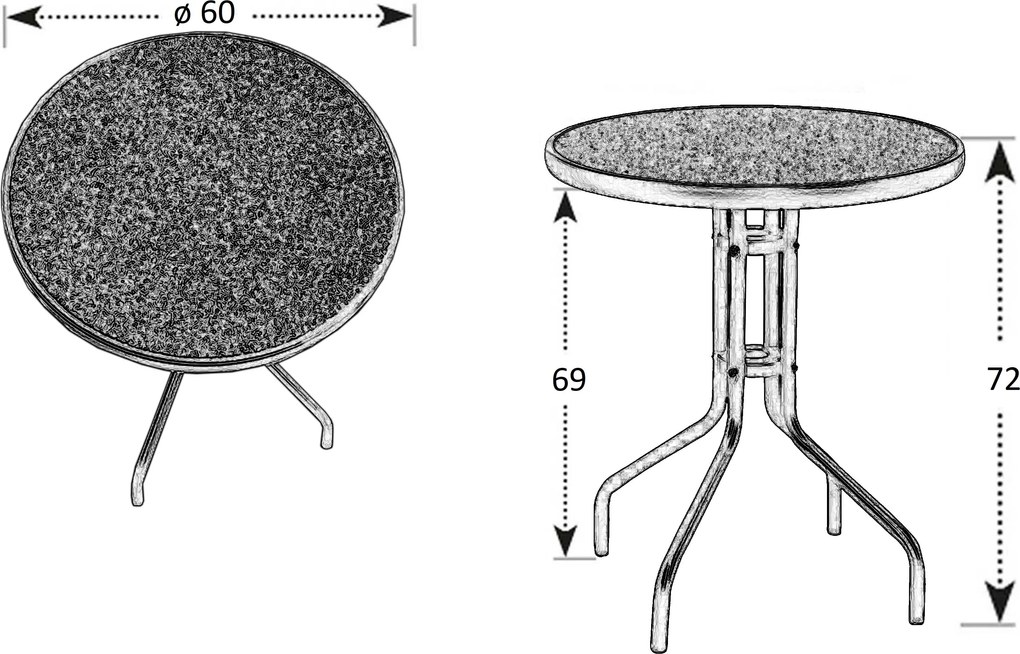 Derby RAINBOW stół ogrodowy
