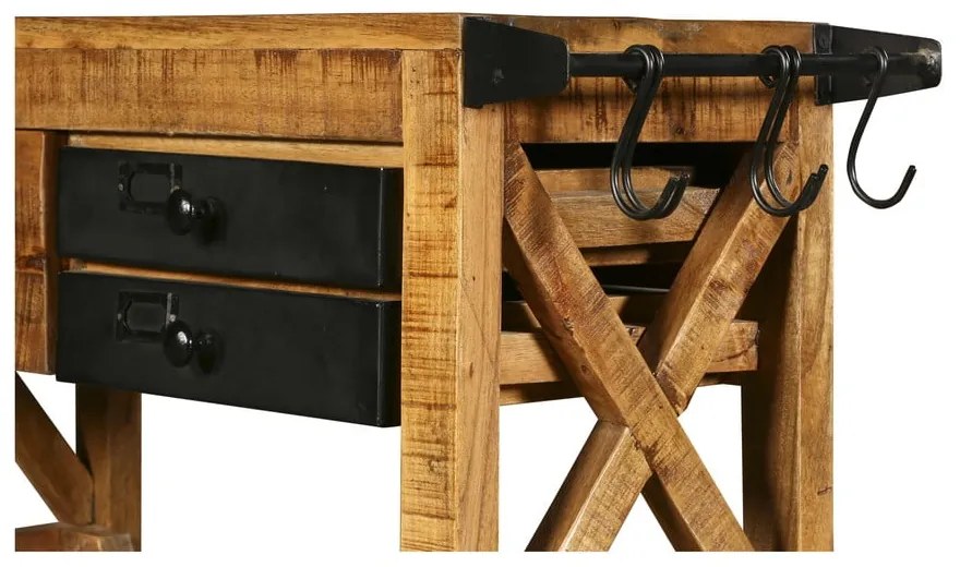 Szafka na wino z litego drewna mango liczba butelek 5, 100x92x30 cm Ravi – Interia Home & Living