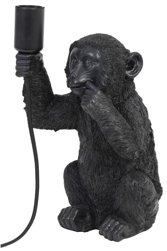 Czarna lampa stołowa (wysokość 34 cm) Monkey – Light & Living