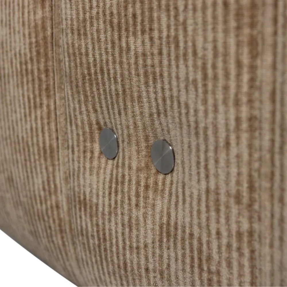 Jasnobrązowy częściowo rozkładany sztruksowy fotel wypoczynkowy Hein – WOOOD